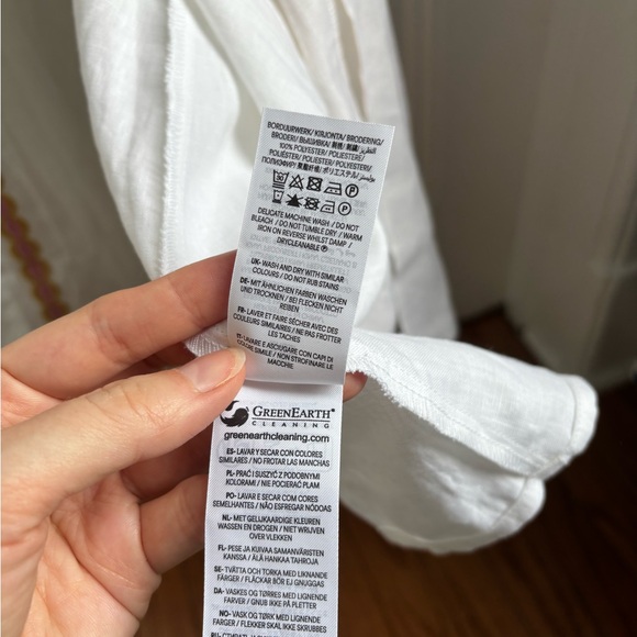 Boden Una embroidered White Maxi Dress 100% Linen - Picture 13 of 16